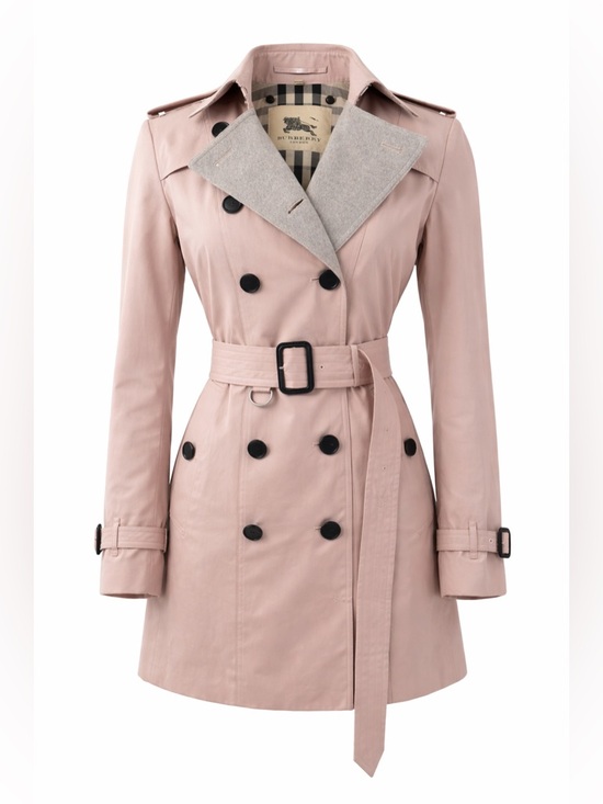 Burberry Jackets & Blazers - BURBERRY LONDON | Pink Heritage Trench Coat Belted Wool Cashmere Liner US 8
